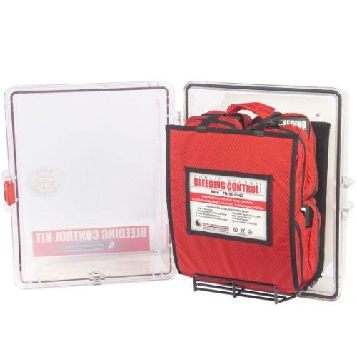 public access bleeding control station 8 pack nylon pouch clear polycarbonate cabinet vendor 3