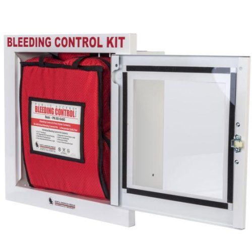 public access bleeding control station 8 pack nylon pouch metal semi recessed cabinet vendor 4