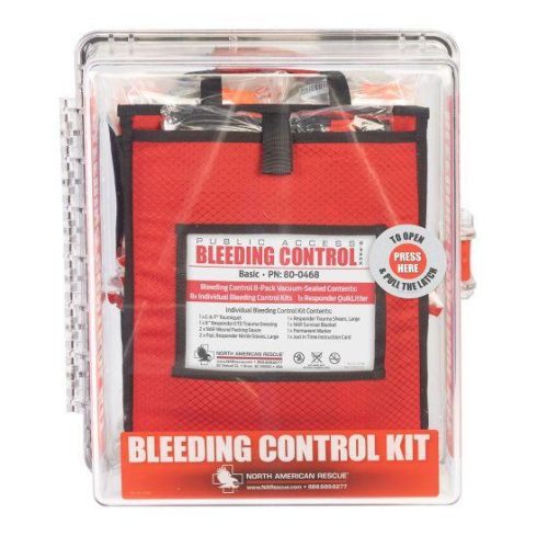 public access bleeding control station 8 pack vacuum sealed clear polycarbonate cabinet vendor 1