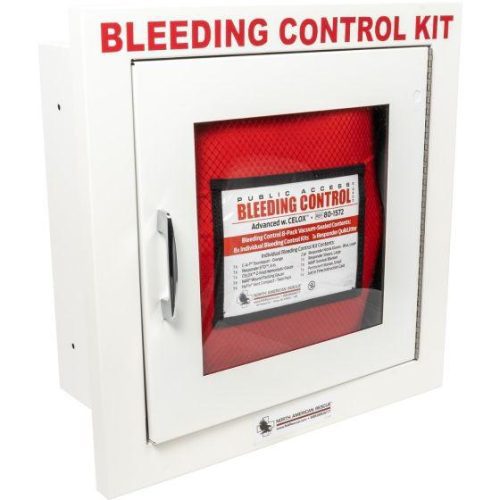 public access bleeding control station 8 pack vacuum sealed metal semi recessed cabinet vendor 1