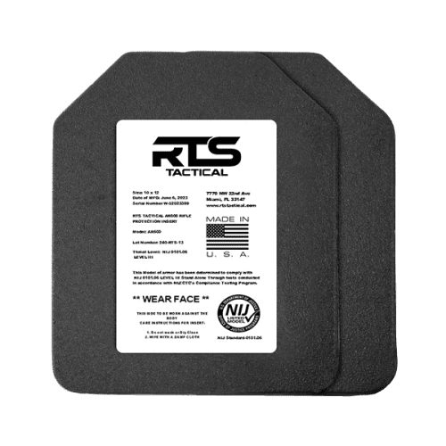 RTS Tactical Lightweight Level III+ Rifle Special Threats Plate 10"x12" RTS Tactical